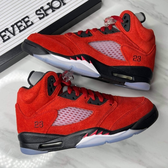 Jordan Retro 5 - Red Black White - Picture 3 of 4